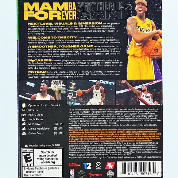 NBA 2K21 Mamba Forever Edition For XBOX Series X - Picture 2 of 2